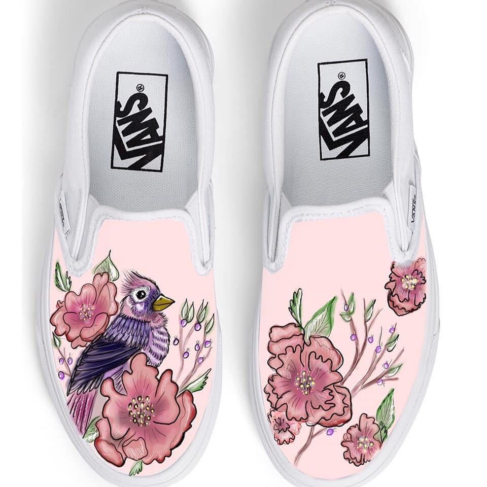 Vans Bird Flowers